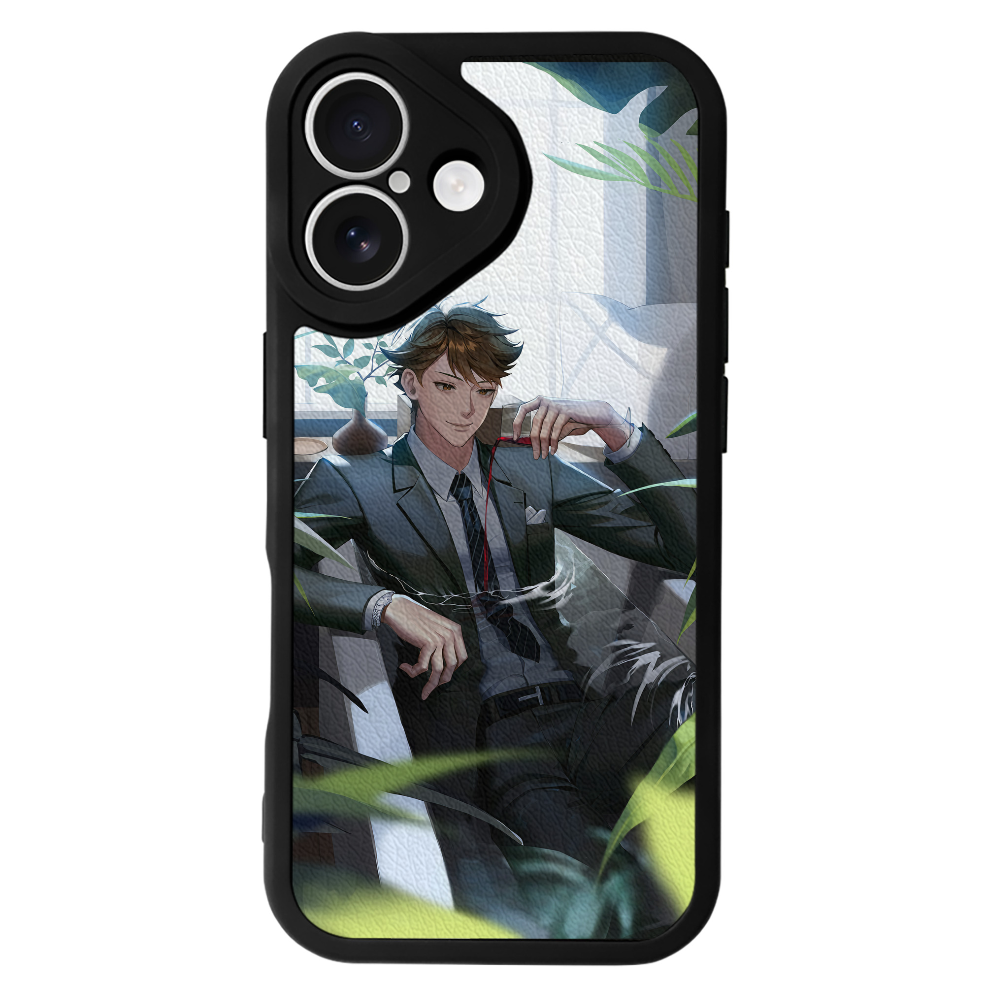 （画像用） ハイキュー!! Haikyu!! 【iPhone 16シリーズ対応】シリコンスマホケース（レザー調） 材質：シリコン
